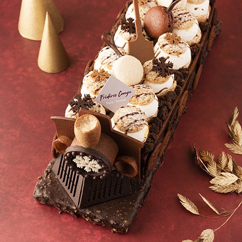 Bûche Profiteroles Le Pôle Express